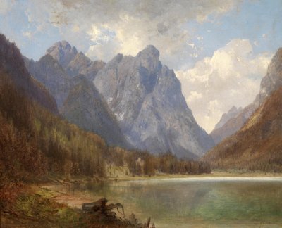 Het Toblacher Meer in het Pustertal door Carl Hasch